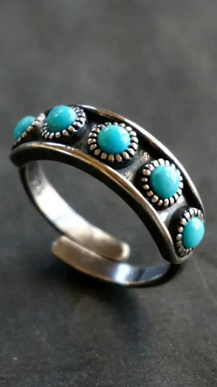 Authentic Turquoise Ring Band Stacker