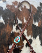 Load image into Gallery viewer, One Ear Headstall with Turquoise Stone Buckle
