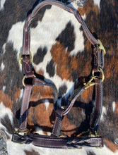 Load image into Gallery viewer, 1” Fancy Twist Leather Halter
