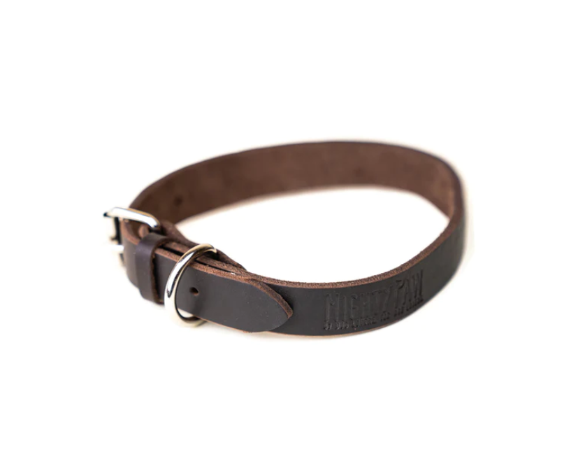 Flat Leather Dog Collar